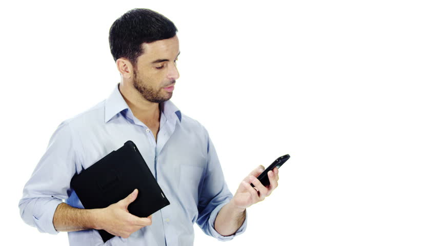 Businessman holding Phone
